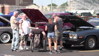 The community gathers for fellowship and classic cars at Leipsic’s Chrome and Coffee