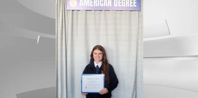 Waynesfield-Goshen High School FFA Member Awarded National American FFA Degree