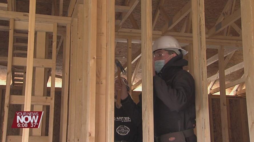 Vantage Career Center carpentry students build a home from the ground up