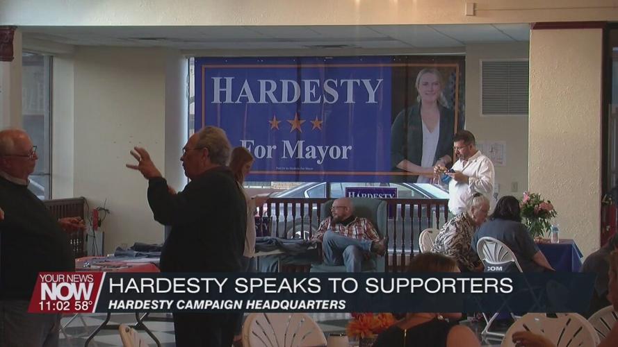 Hardesty speaks to supporters about the ideas she has for Lima