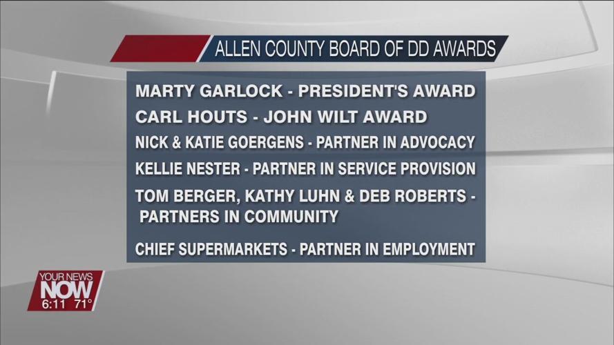 Allen County Board of DD giving recognition to essential partners and providers