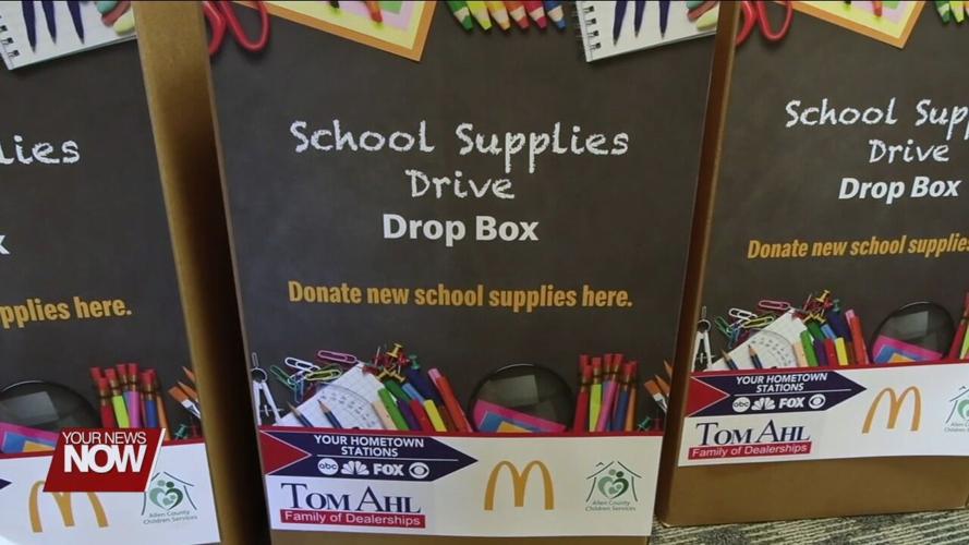 Allen County Children Services receives items collected during McDonald's school supply drive
