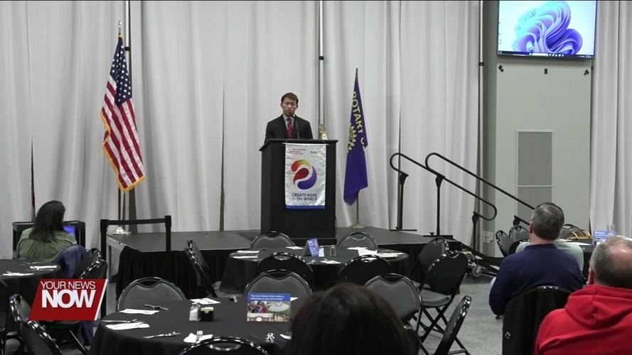 Winners of the Lima Rotary Club's 4-Way Speech Contest present their works