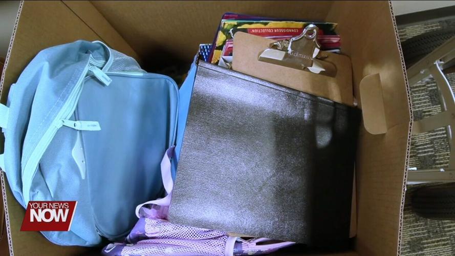 Allen County Children Services receives items collected during McDonald's school supply drive