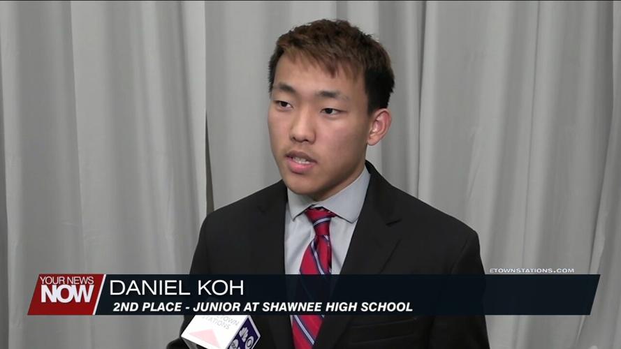 Winners of the Lima Rotary Club's 4-Way Speech Contest present their works