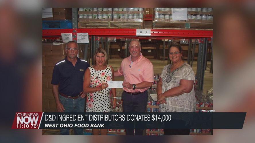 D&D Ingredient Distributors donates $14,000 to West Ohio Food Bank