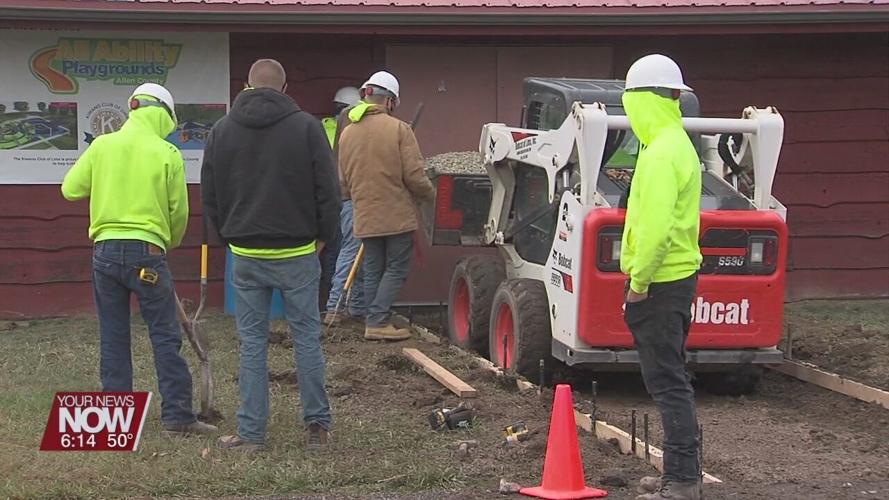 Apollo Construction students work on community service projects at Camp Robin Rogers