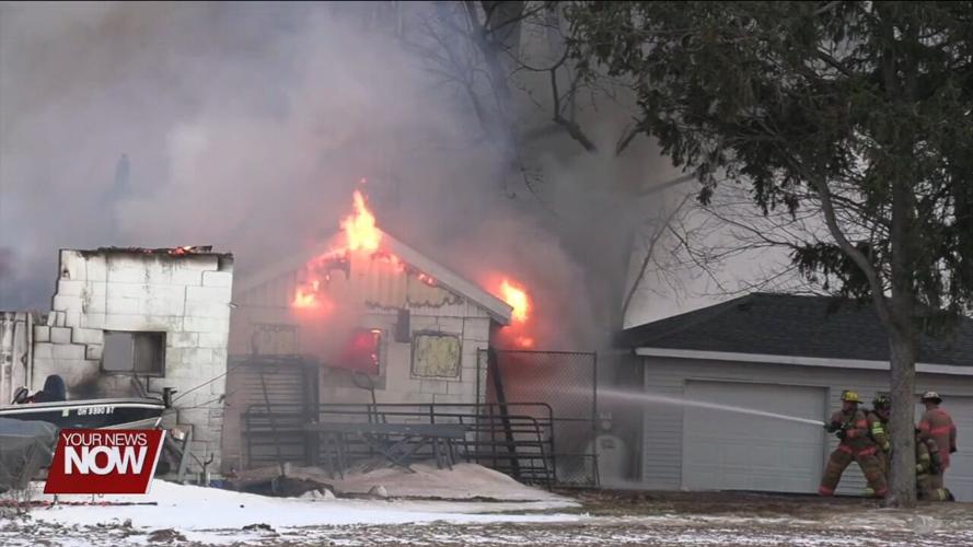 Crews battle three-alarm barn fire on Lima's north side