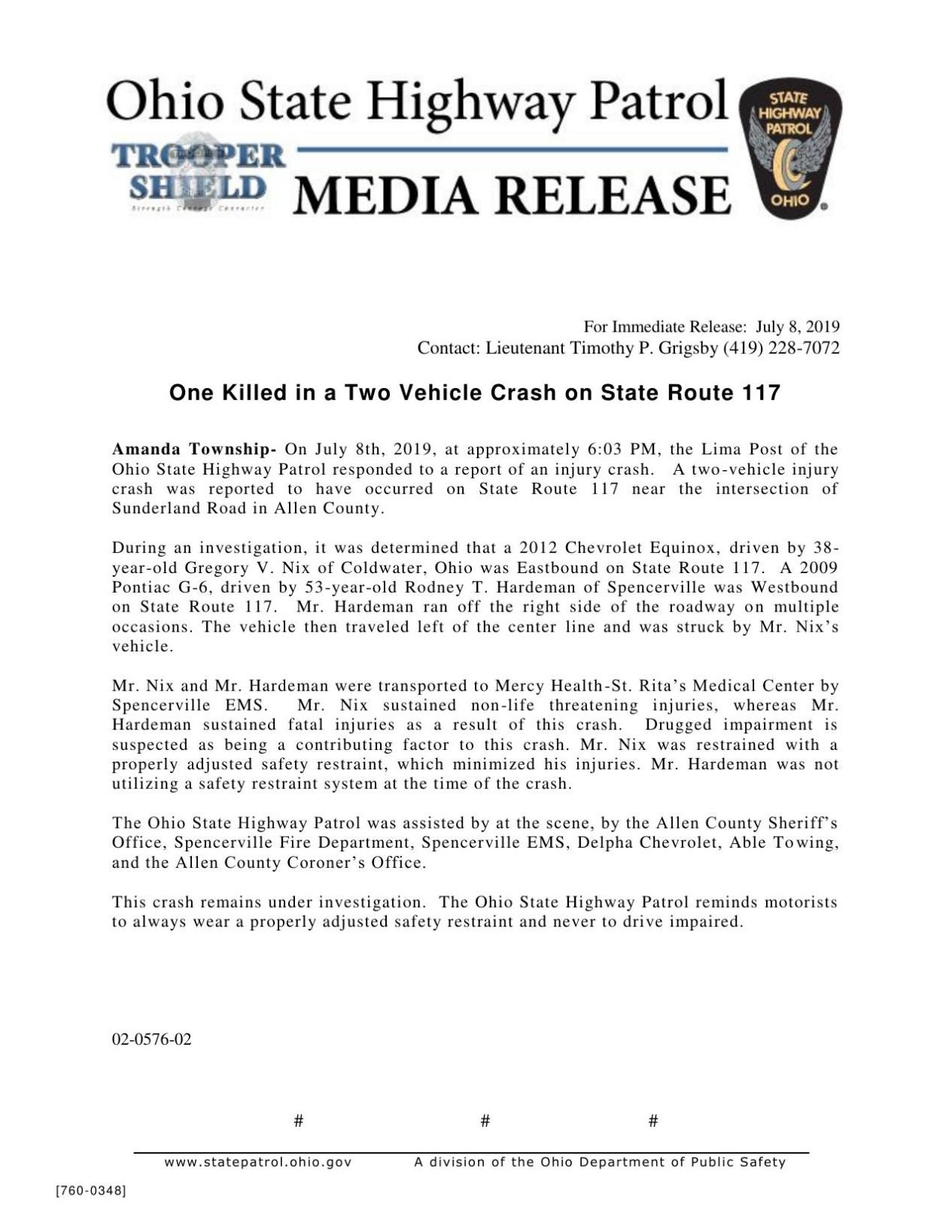 OHP  Media Release 25762 update.pdf