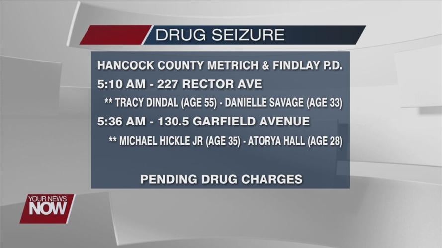 Four suspects facing multiple drug charges after search warrants executed in Findlay
