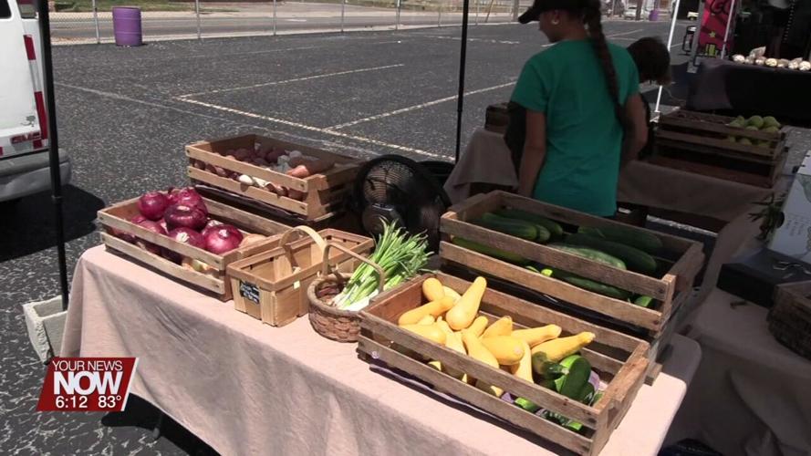 Vendors offering a variety goods at the Downtown Lima Farmers Market