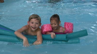 Lima YMCA hosts a holiday movie in the pool for families