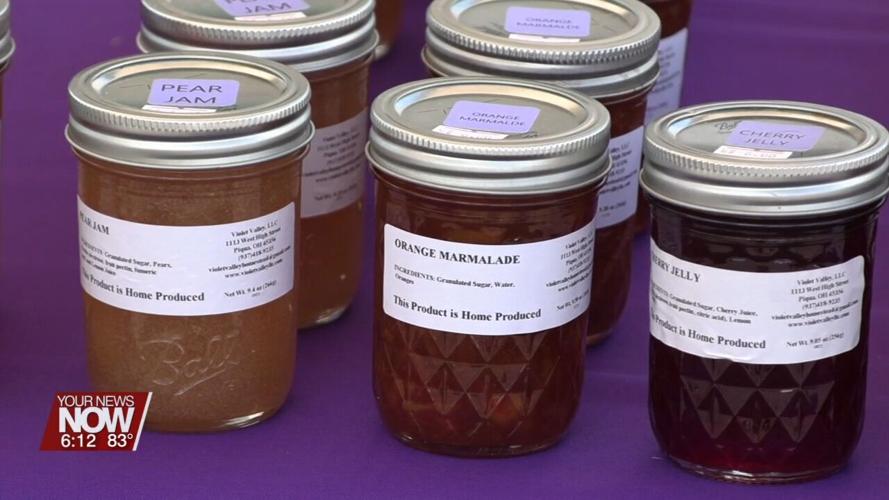 Vendors offering a variety goods at the Downtown Lima Farmers Market