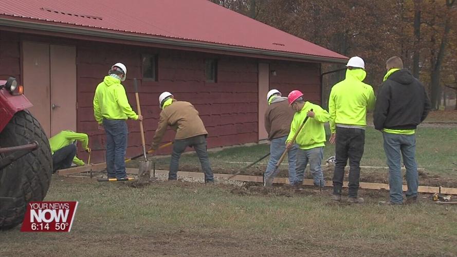 Apollo Construction students work on community service projects at Camp Robin Rogers