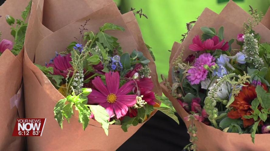 Vendors offering a variety goods at the Downtown Lima Farmers Market