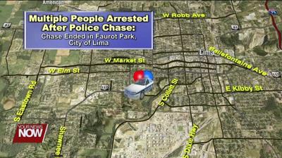 Multiple people arrested after an early Saturday morning police chase in Lima