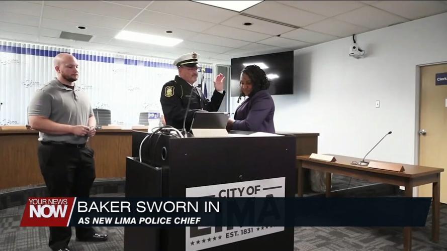 Mayor Smith swears in Baker as chief of the Lima Police Department