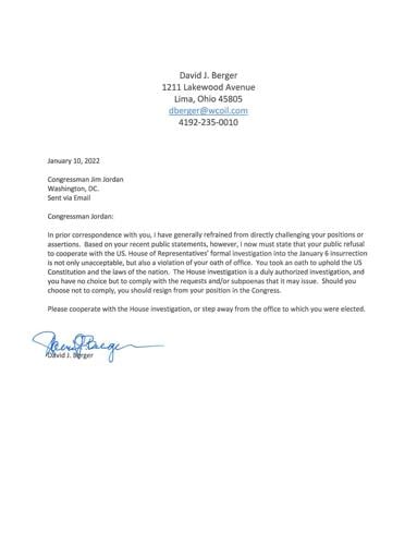 berger letter