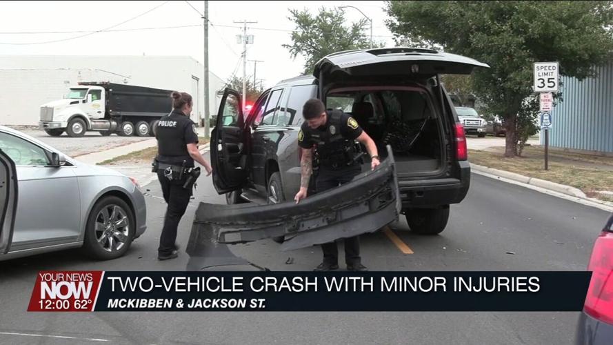 Crash at McKibben and Jackson intersection sends two to the hospital with minor injuries