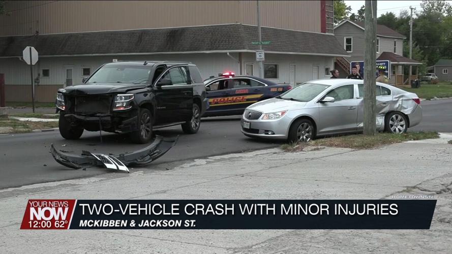Crash at McKibben and Jackson intersection sends two to the hospital with minor injuries