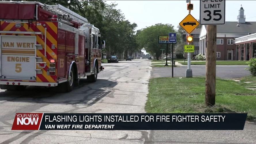 Van Wert Fire Department adds flashing street lights to help emergency vehicles return to the station safely