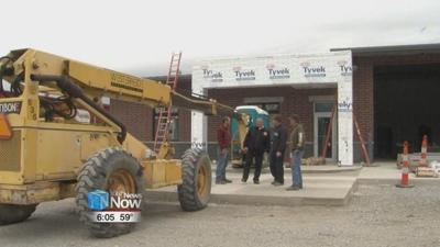 Construction progress on American Township Fire Department