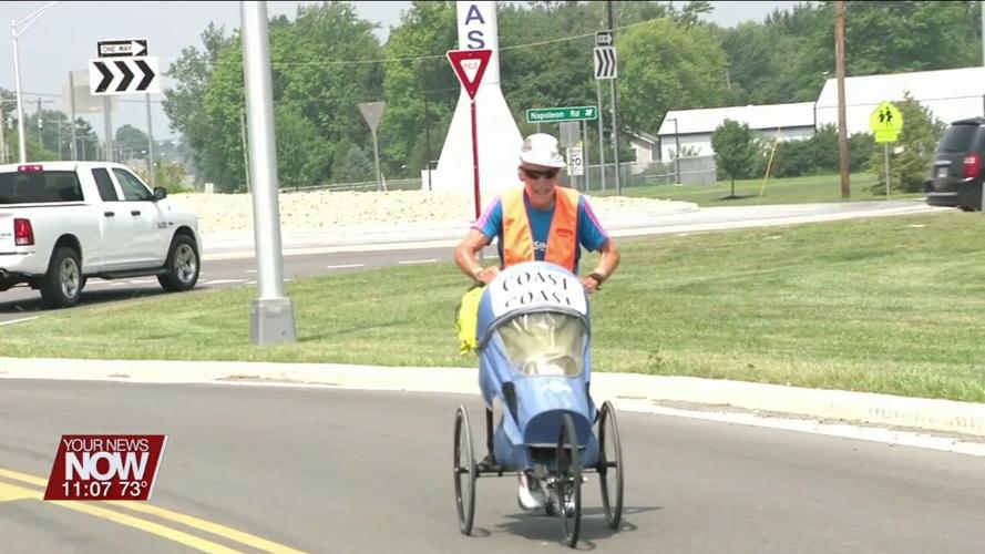 75-year-old man makes stop in Harrod during his 8th coast-to-coast run across U.S.
