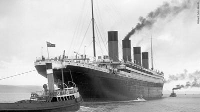 Titanic leaving Belfast