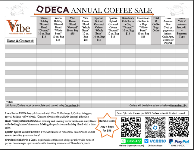 2024 Lima Sr. DECA Coffee orderform