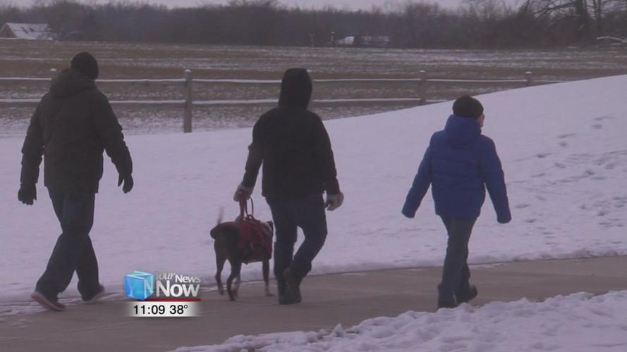 Dog owners brave the cold for the seasonal Hound Hike