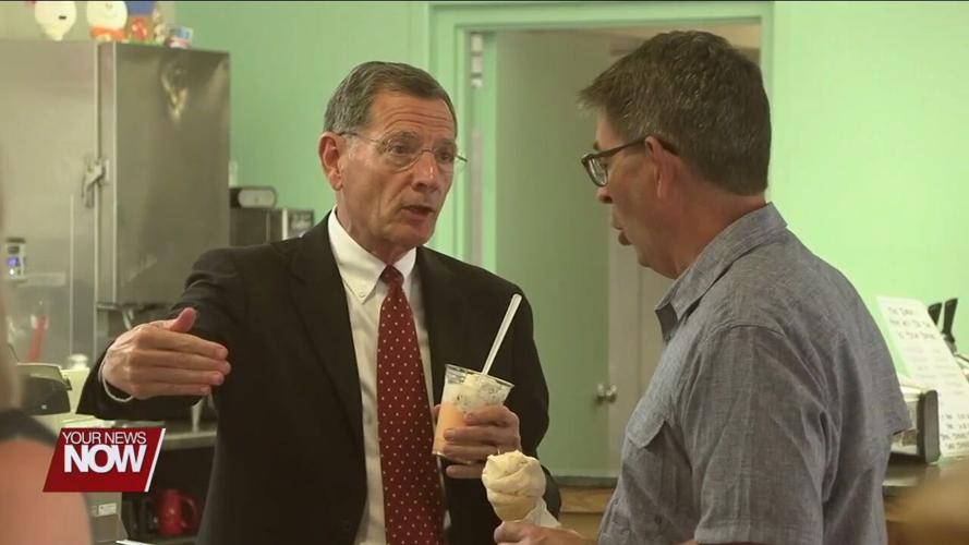 Ohio Republican Candidate Bernie Moreno stops by Findlay to meet with potential voters at Dietsch's Ice Cream