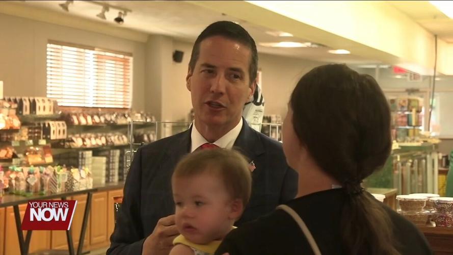 Ohio Republican Candidate Bernie Moreno stops by Findlay to meet with potential voters at Dietsch's Ice Cream
