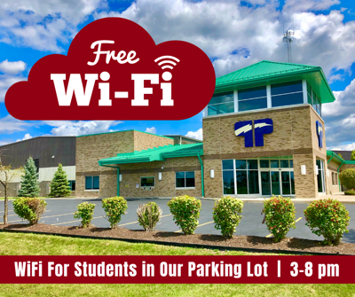 PPEC free WiFi parking lot social graphic