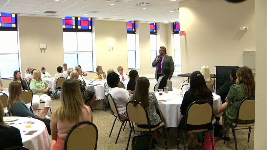 Justin F. Courtney speaks at Women United Luncheon