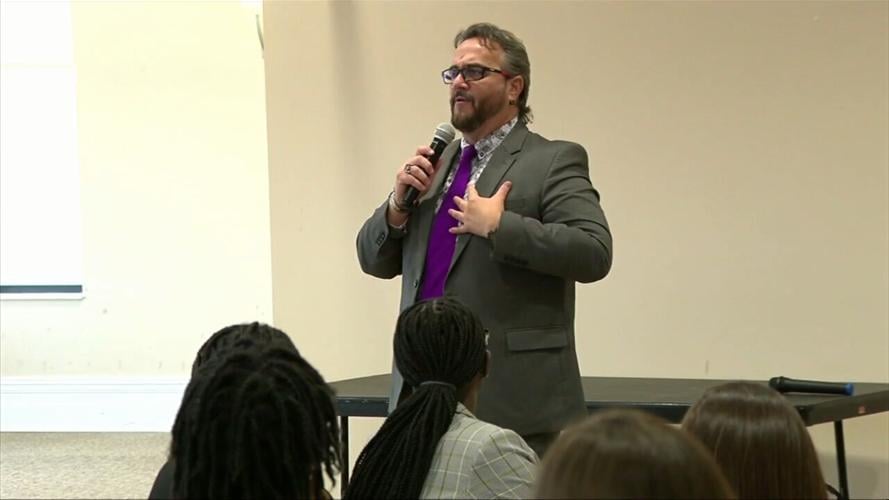 Justin F. Courtney speaks at Women United Luncheon