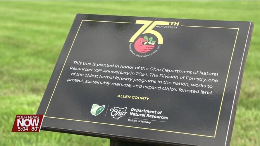 Hackberry tree planted at Ottawa Metro Park commemorates the 75th anniversary of ODNR