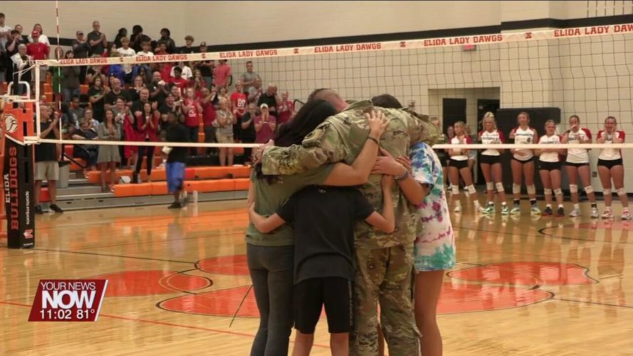Military father returns from deployment to surprise family at Elida