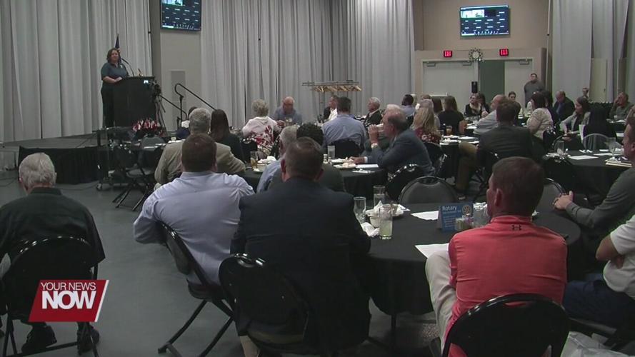 LPD Crime Prevention Specialist talks to Lima Rotarians