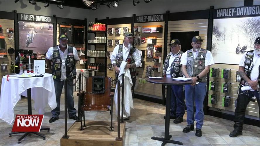 "Chair of Honor" unveiled at Harley Davidson Lima