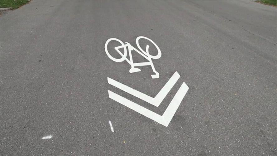 City of Lima replacing bike lane markers thanks to a grant from Allen County Public Health