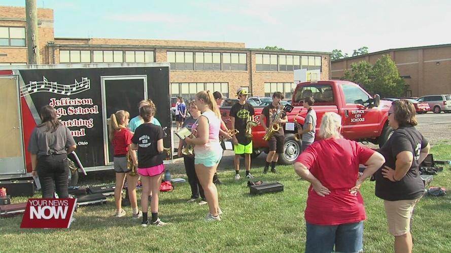Bands from two different schools hold joint rehearsal ahead of Delphos Bowl