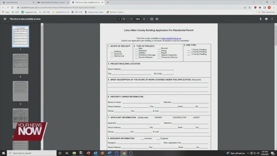 City of Lima encourages you to check with building department if a permit is needed for construction project
