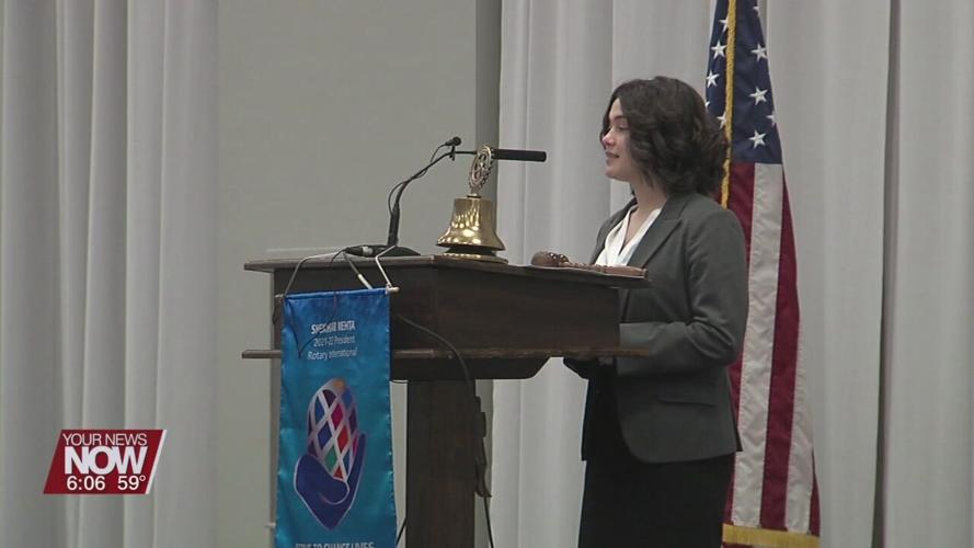 Winners of Lima Rotary 4-Way Test Speech competition present essays