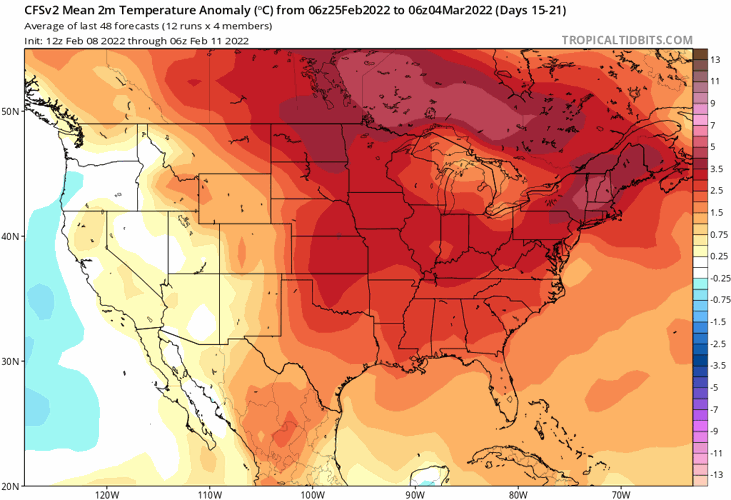 February 25 to March 4 Temperatures