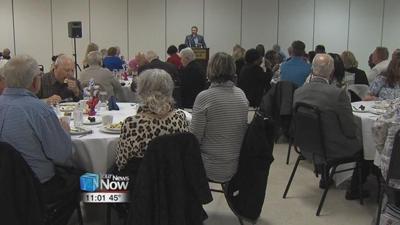 David Pepper speaks at the Allen Co. Democratic Party Fall Dinner