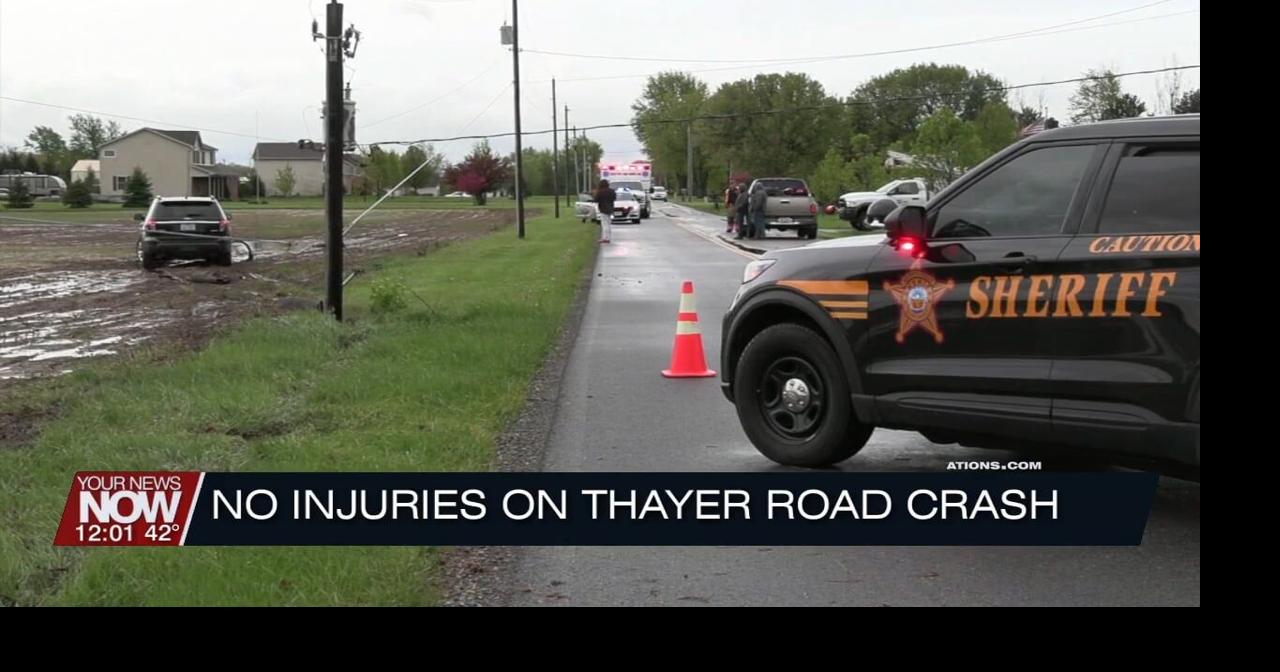 No injuries reported in singlevehicle crash on Thayer Road News