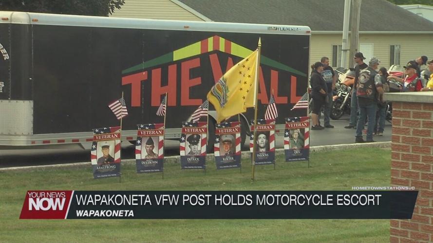 Wapakoneta VFW holds motorcycle escort for American Vietnam Traveling Wall