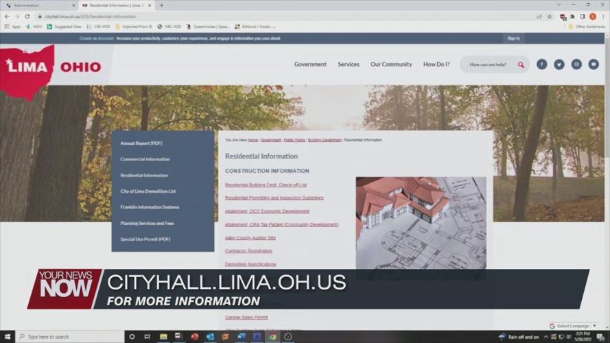 City of Lima encourages you to check with building department if a permit is needed for construction project