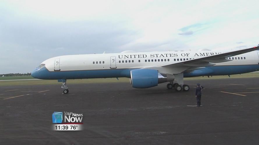 Air Force One lands in Allen County for Presidential visit