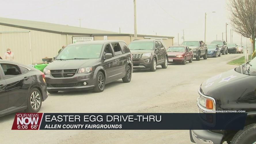 Residents pack Allen County Fairgrounds for Easter Egg Drive-Thru